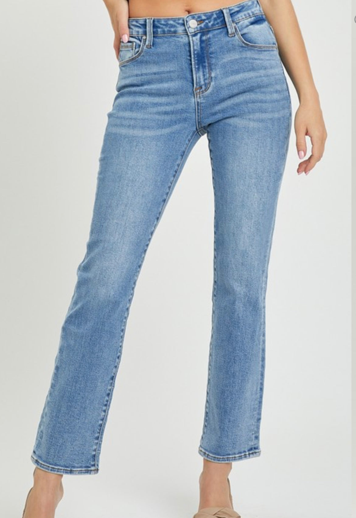 Tori High Rise Ankle Straight Jeans