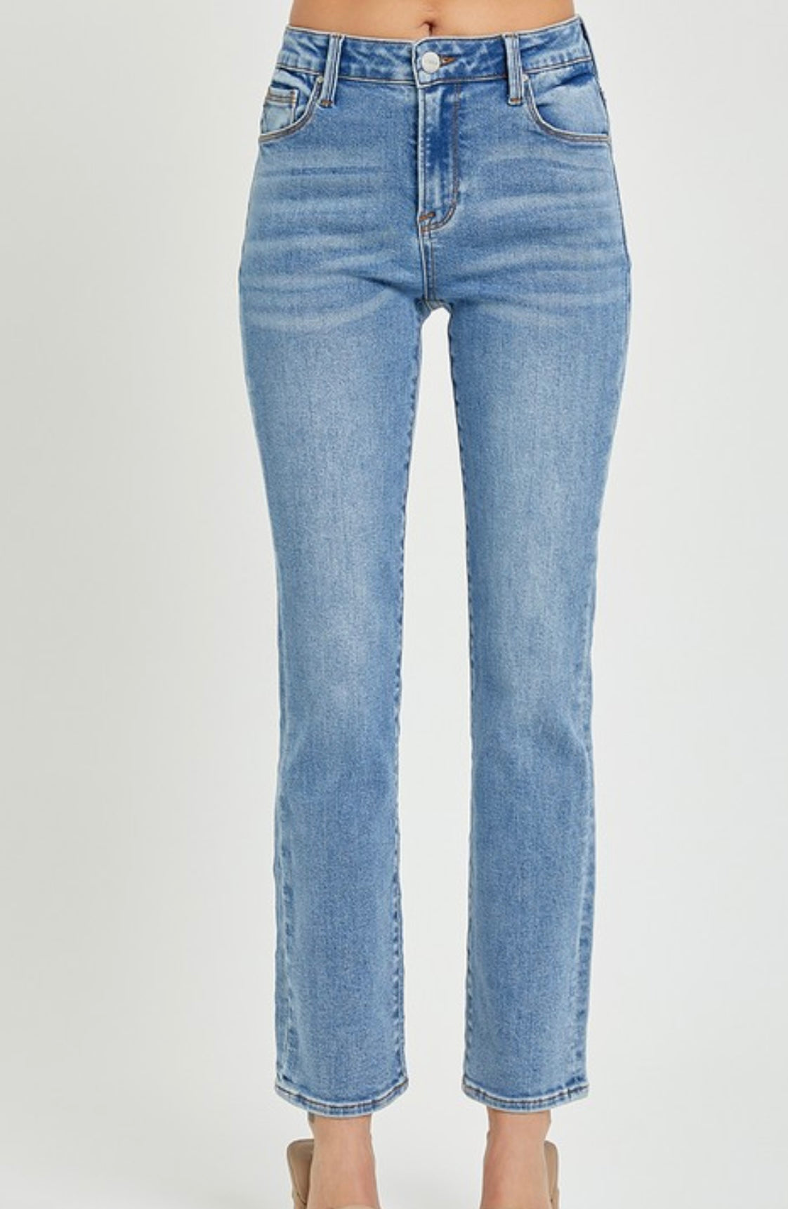 Tori High Rise Ankle Straight Jeans