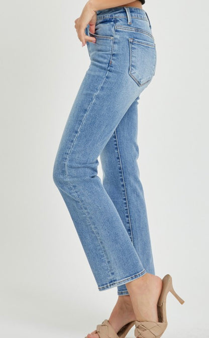 Tori High Rise Ankle Straight Jeans