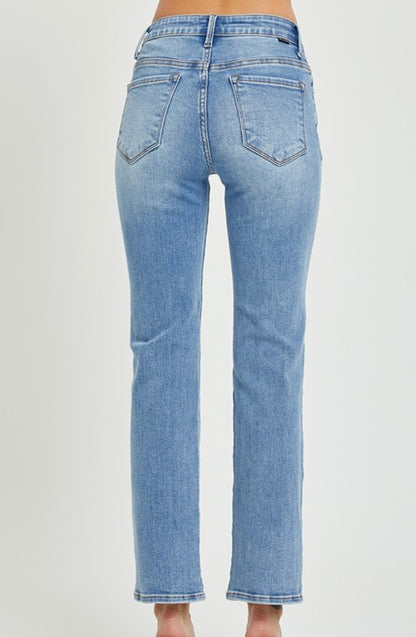 Tori High Rise Ankle Straight Jeans