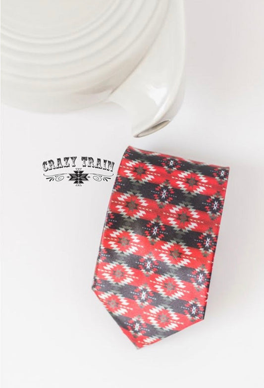 Town Broke Tie in Red/Black