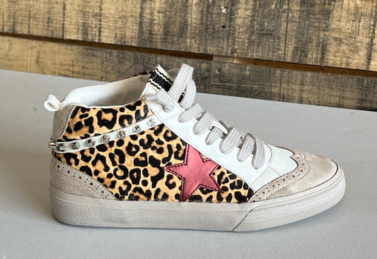 Paulina Leopard Mid Top Sneaker