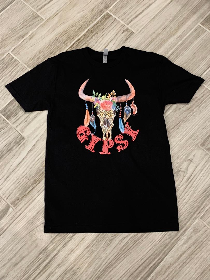 Gypsy Leopard Skull tee